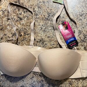 Maidenform Light Beige Bra strapless neo-knit power band 38B NWT
